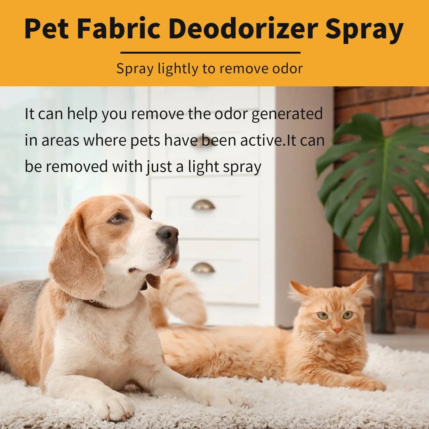 Natural Pet Deodorant Spray – Eliminates Odors, Urine Smell & Freshens Instantly
