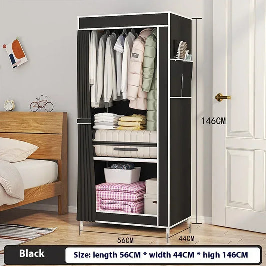 Minimalist Foldable Plastic Wardrobe – Affordable Bedroom Storage Cabinet & Closet Organizer