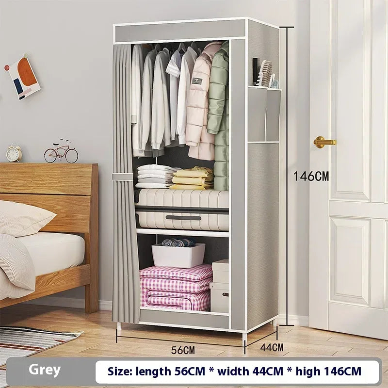 Minimalist Foldable Plastic Wardrobe – Affordable Bedroom Storage Cabinet & Closet Organizer