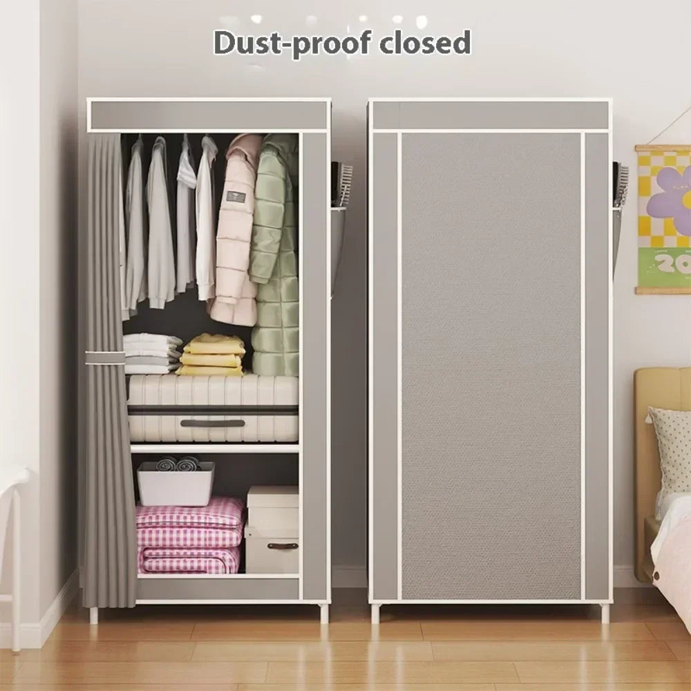 Minimalist Foldable Plastic Wardrobe – Affordable Bedroom Storage Cabinet & Closet Organizer