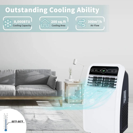 Shinco 8,000 BTU Portable Air Conditioner – Stay Cool, Anywhere