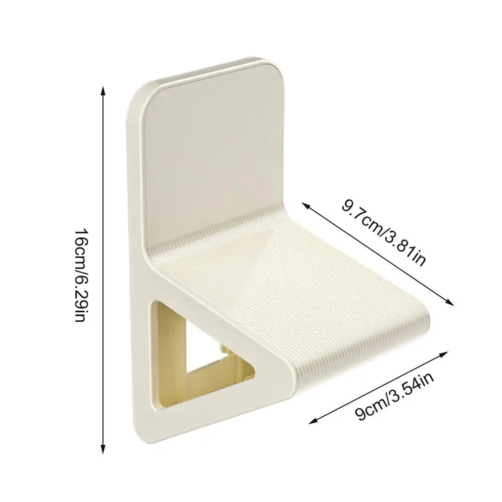 Wall-Mounted Shower Foot Rest – Non-Slip ABS Leg Shaving Step with Foot Pedal, Non-Perforated Design