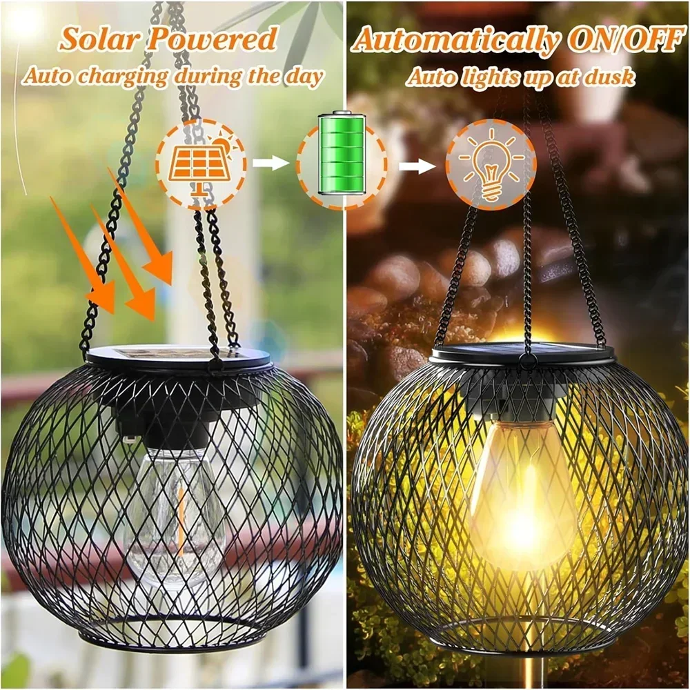 Solar Lantern Outdoor – Waterproof Hanging Decorative Lights for Garden, Yard, Patio, or Pathway