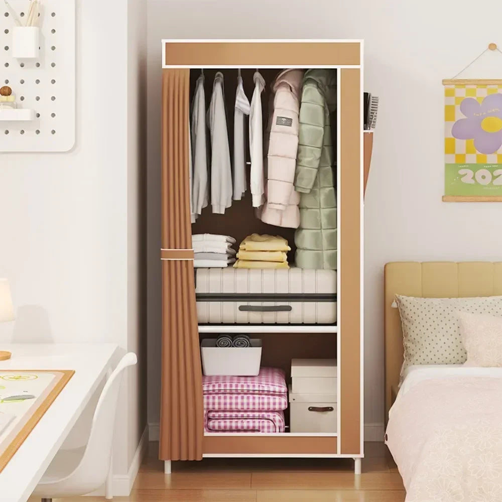 Minimalist Foldable Plastic Wardrobe – Affordable Bedroom Storage Cabinet & Closet Organizer