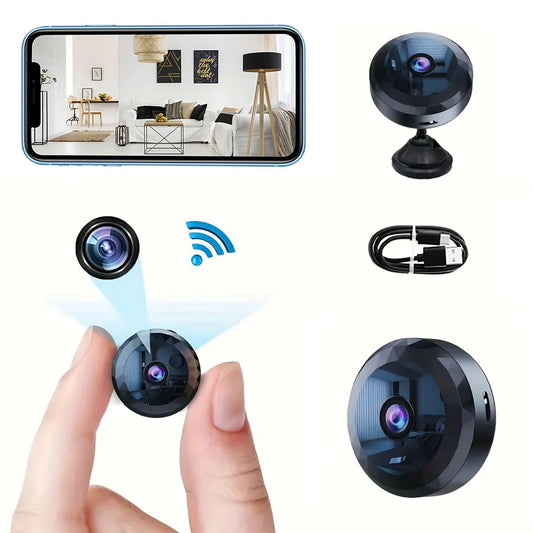 Mini Security Camera – HD, Wifi, Night Vision, Motion Sensor, Rechargeable Battery, Easy Install