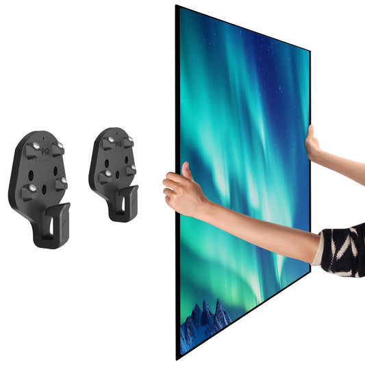 No-Drill TV Wall Mount by PPQ – Studless DIY Bracket for 19–100" Flat Screens, Low Profile, VESA 900x600