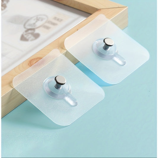 Ultra-Strong Adhesive Wall Hooks (10PCS) – No Drilling, No Damage, Sleek & Durable Design