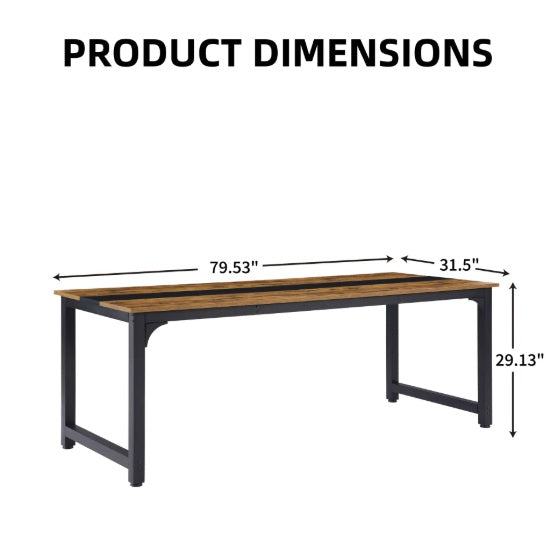 Modern Computer Desk – Rustic Black Finish