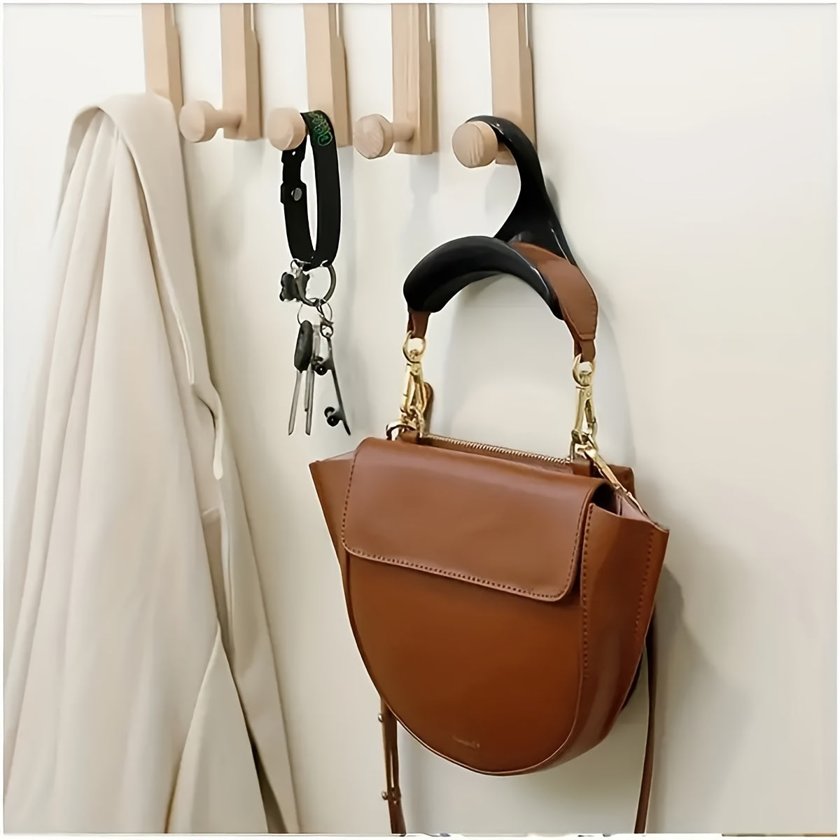 10-Pack Heavy-Duty Purse Hooks – Elegant Anti-Slip Closet Hangers for Bags, Scarves, Hats & More