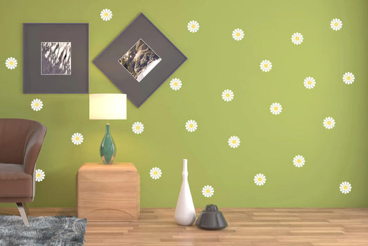 Daisy Flower Wall Decals Peel and Stick Vinyl Flower Decals for Walls Room 36pcs
